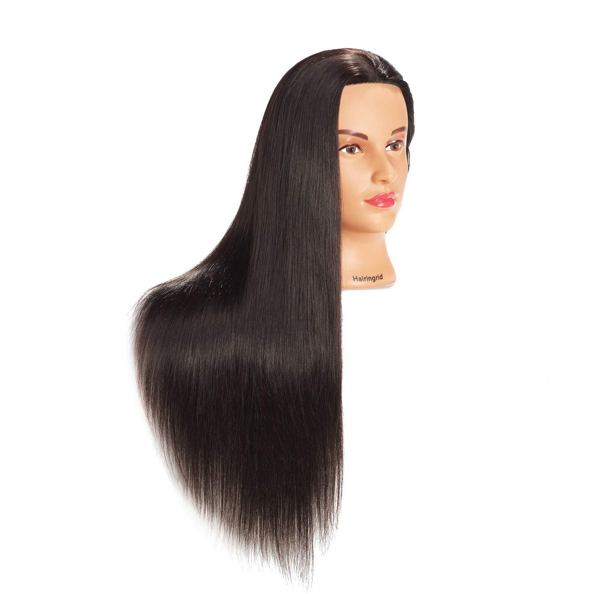 Hairingrid mannequin head side view showing hair length