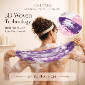 HAITOO African Net Sponge being used in shower
