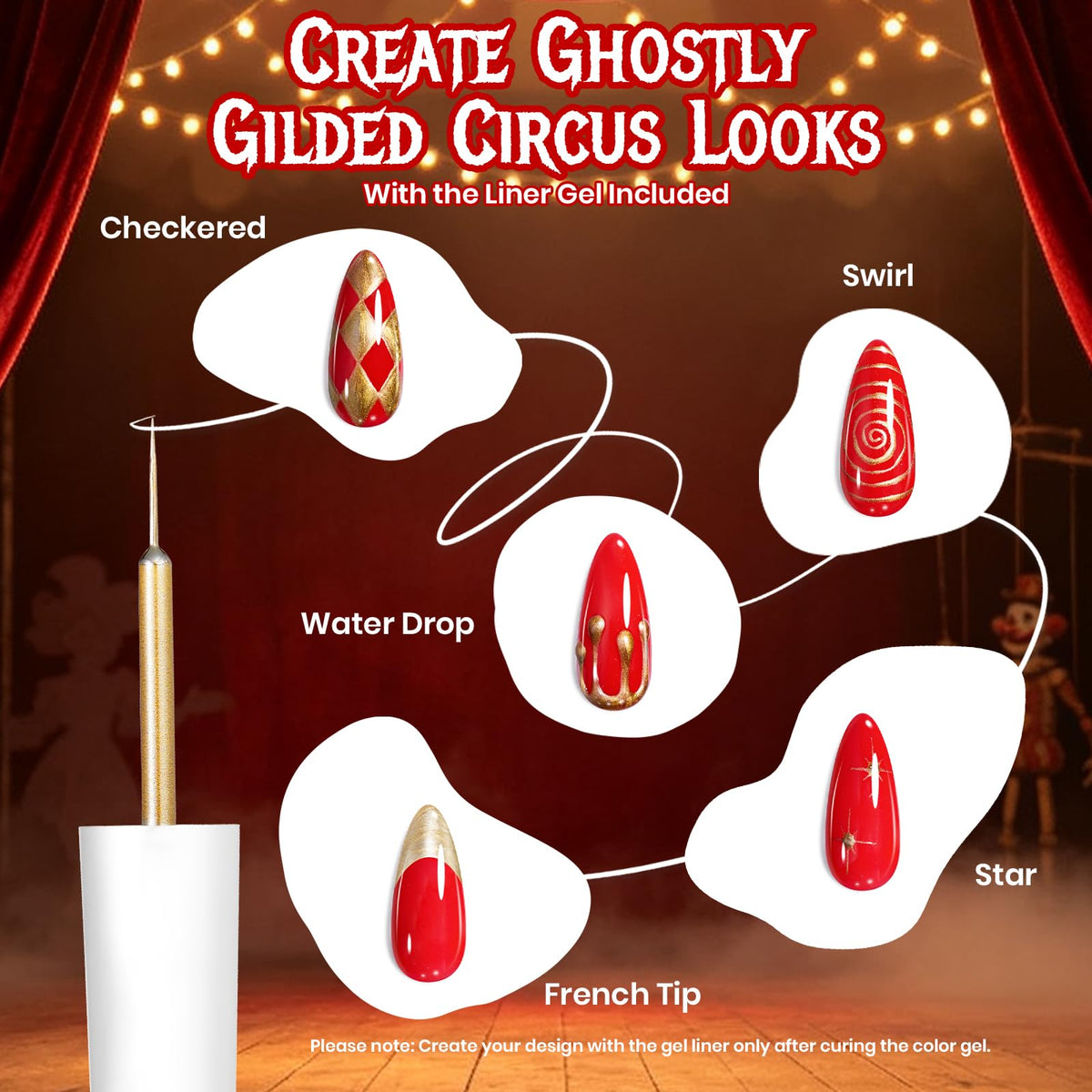 Halloween nail art stickers included in beetles set