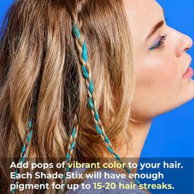 Hally Hair Shade Stix blue packaging with product details