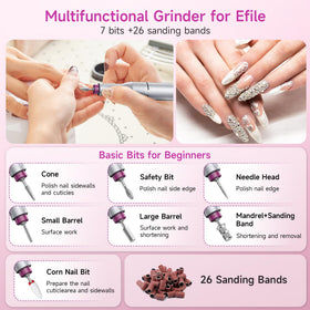 Halmai Electric Nail Drill in use on nails