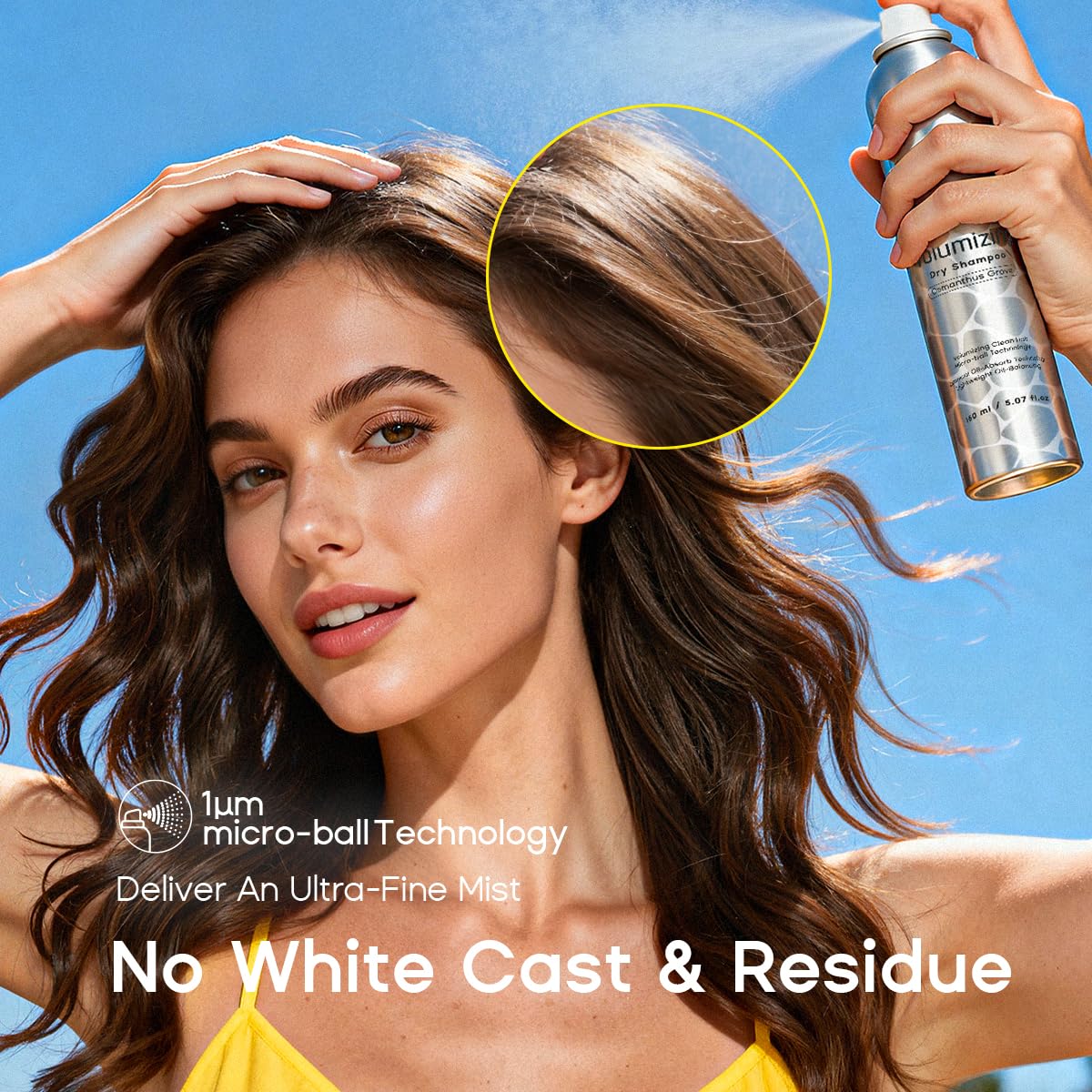 HALOVIDA Invisible Dry Shampoo bottle with Yuzu Citrus scent