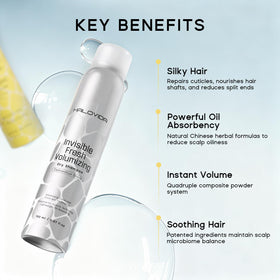 HALOVIDA Invisible Dry Shampoo ingredients list close-up
