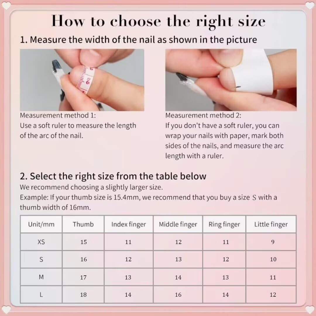 Hand applying MAGLFELL press on nails for a stylish look