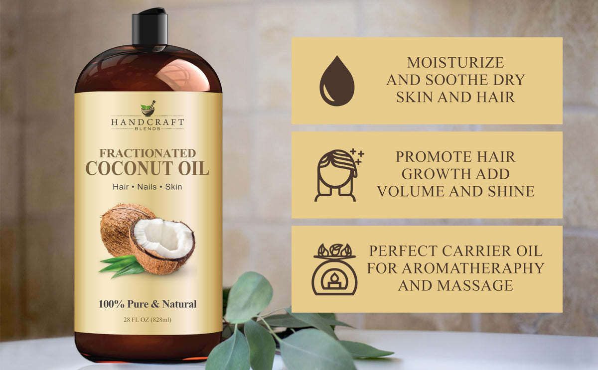 Handcraft Blends Fractionated Coconut Oil 28 Fl Oz in a massage setting