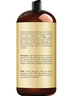 Handcraft Blends Fractionated Coconut Oil 28 Fl Oz packaging