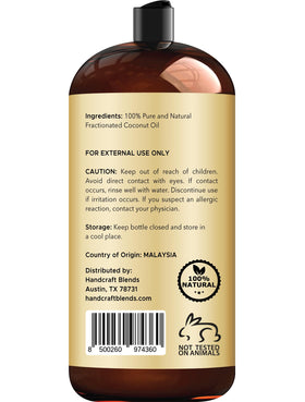 Handcraft Blends Fractionated Coconut Oil 28 Fl Oz with essential oils