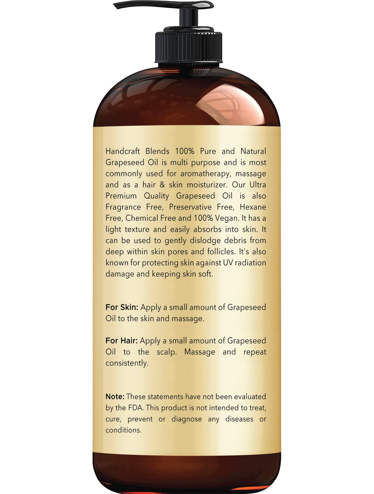 Handcraft Blends Grapeseed Oil close-up of cap