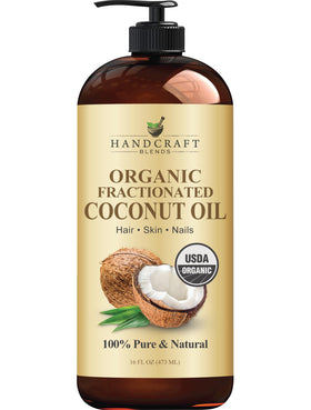 Handcraft Blends Organic Fractionated Coconut Oil 16 Fl Oz front view