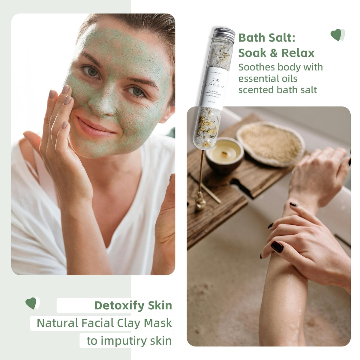 Handmade peppermint soap from NATURAL AMOR Spa Gift Set