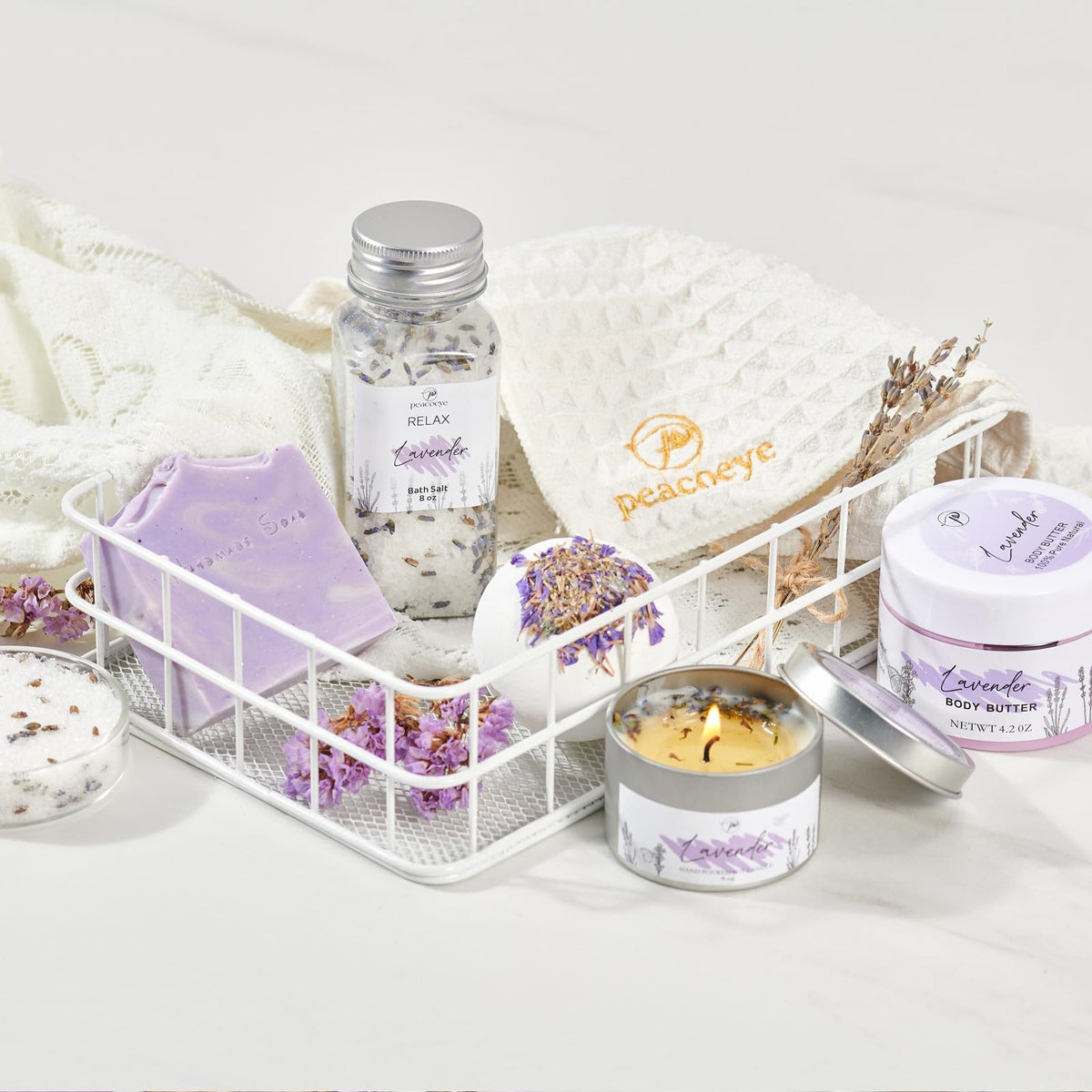 Handmade soap bar from peacoeye Spa Bath Gift Basket