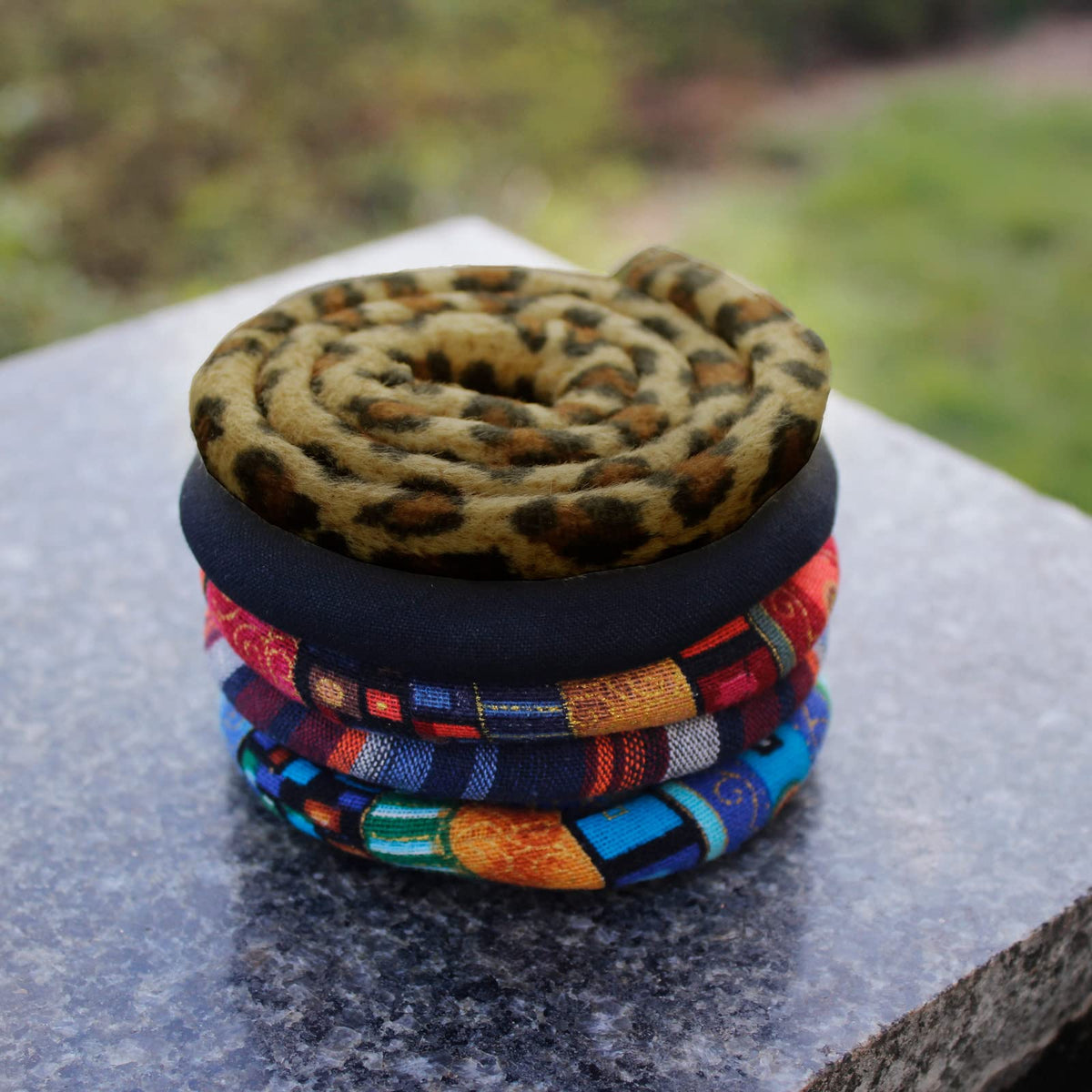 Handmade Spiral Lock Hair Tie with plush filling