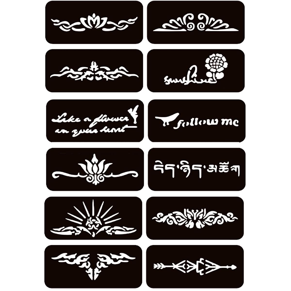 Hands using Moricher stencils to create a tattoo