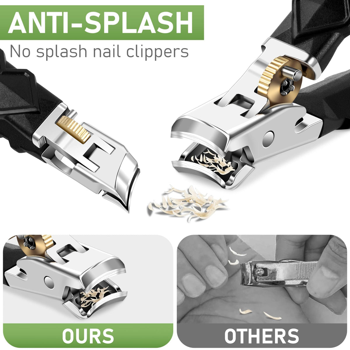 HANDWENG toenail clippers with a safety lock feature