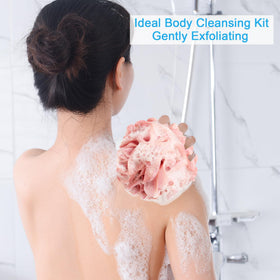 Hanging design of AmazerBath loofah sponge for easy storage