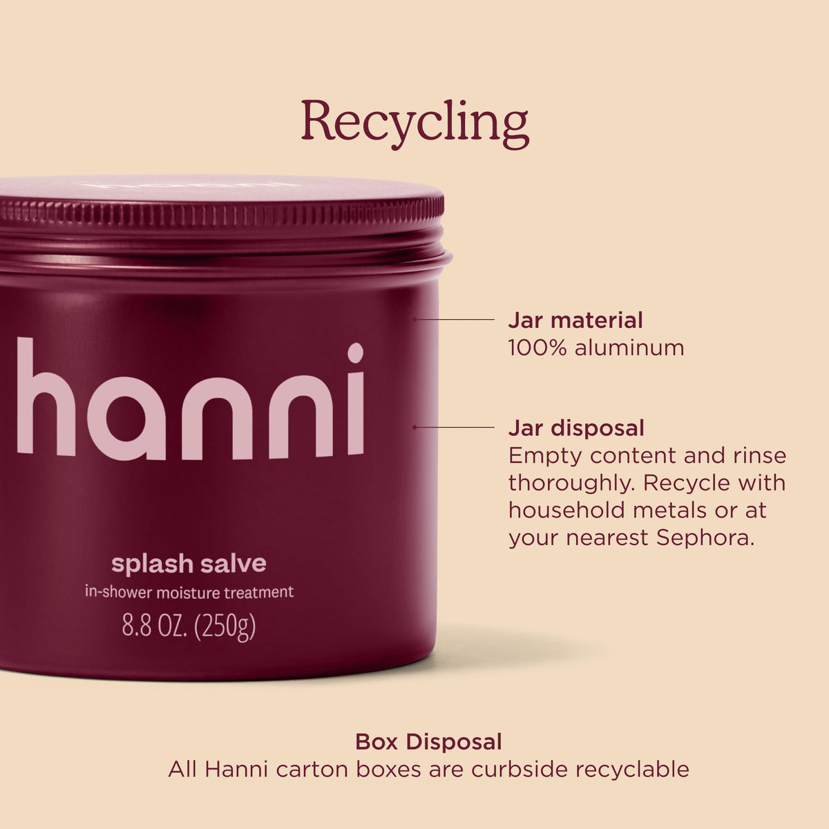 HANNI Splash Salve product with lifestyle background