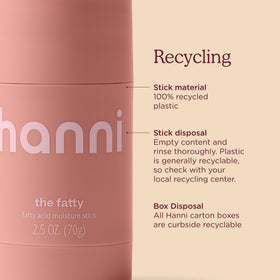 HANNI The Fatty Moisture Stick on a bathroom counter