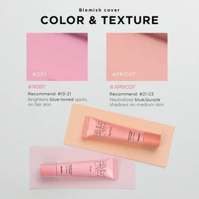 Hanskin Blemish Cover Rosy Concealer application on face