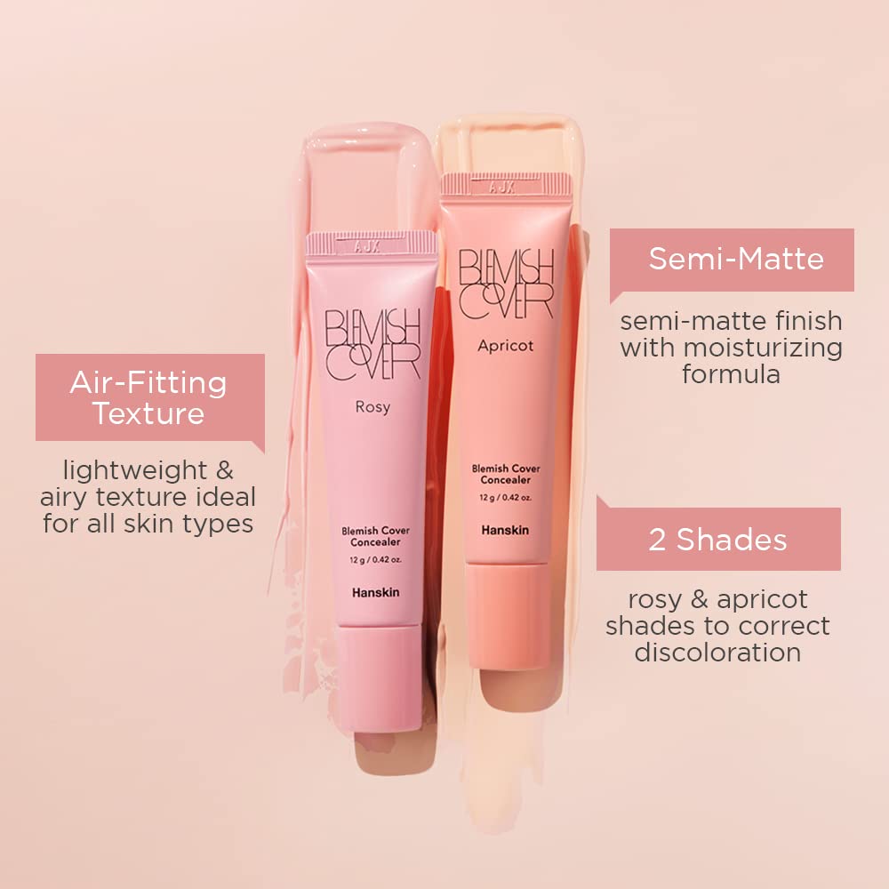 Hanskin Blemish Cover Rosy Concealer swatch on skin
