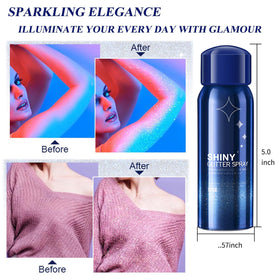 HANYWIL Body Glitter Spray applied to hair for a dazzling effect