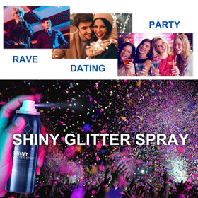 HANYWIL Body Glitter Spray bottle with dimensions and packaging