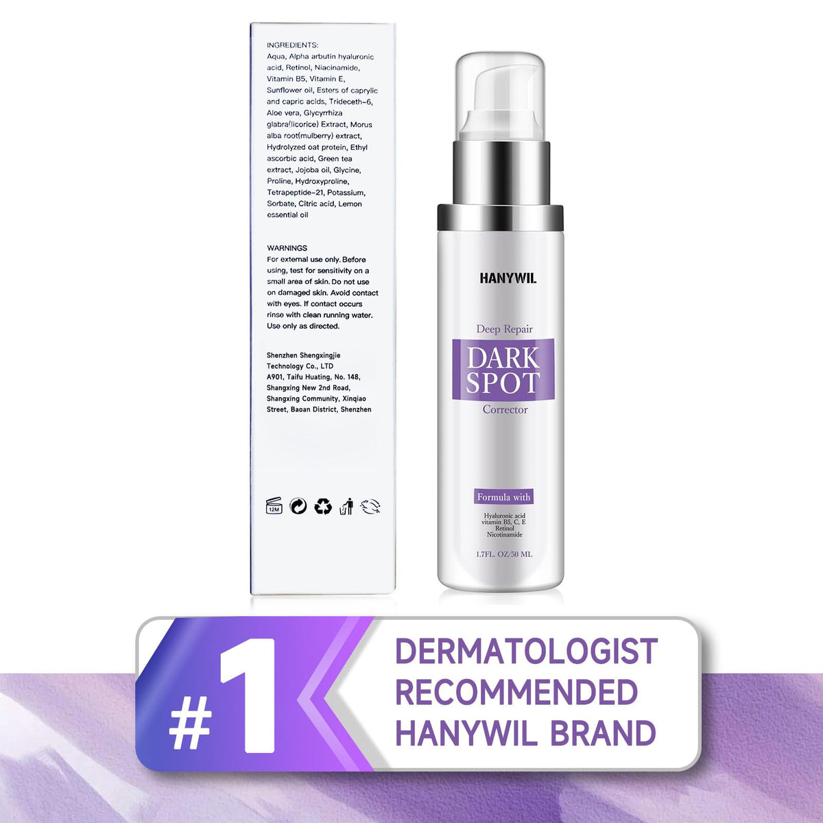 HANYWIL Dark Spot Remover Serum texture on skin