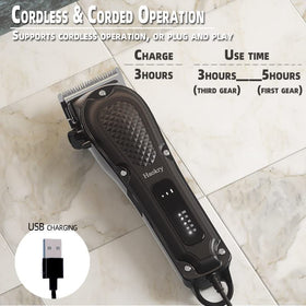 Haokry Hair Clippers with charging cable and guard attachments