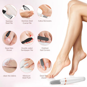 Haootadiy Electric Callus Remover 12-in-1 tool set