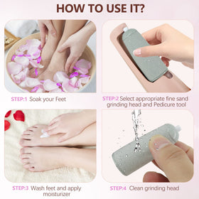 Haootadiy Electric Callus Remover in use on feet