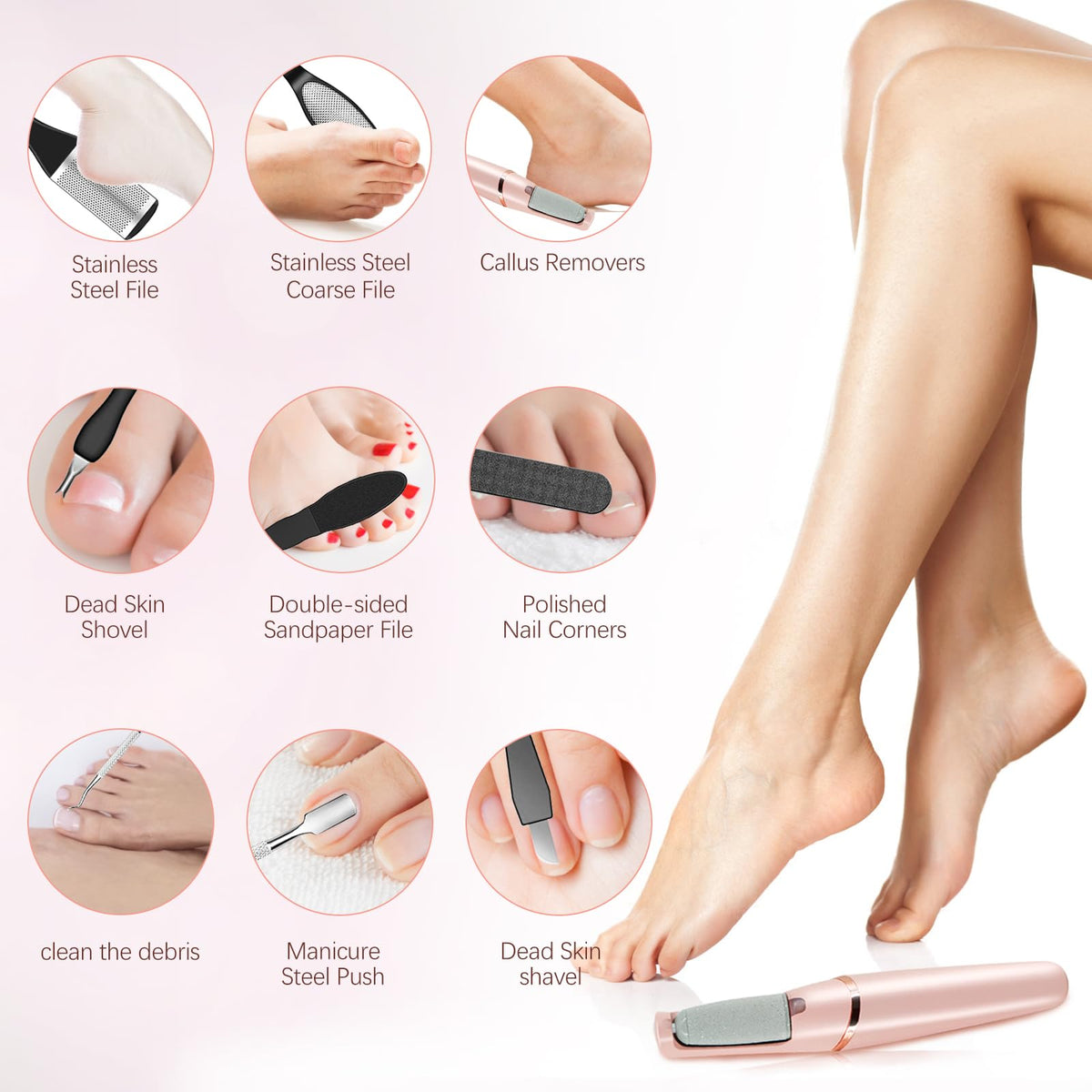 Haootadiy Electric Callus Remover rough sand grinding head