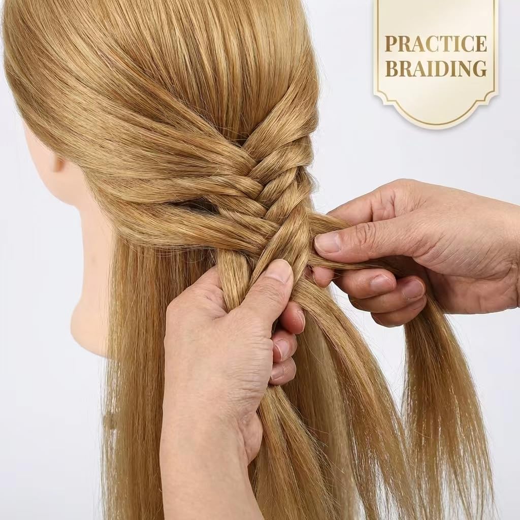 HAPOWELL mannequin head for hair styling practice