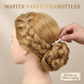 HAPOWELL mannequin head showing hair care techniques