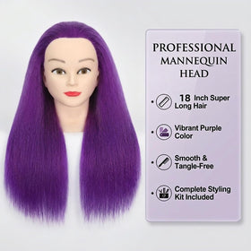 HAPOWELL mannequin head side view with hair styling