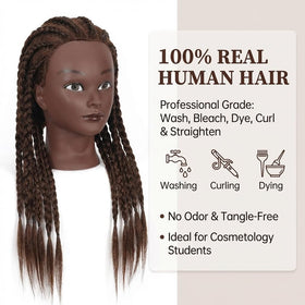 HAPOWELL mannequin head side view with hair styling
