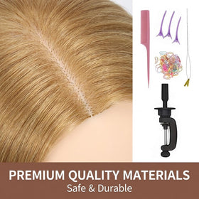 HAPOWELL mannequin head with clamp holder attached