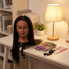 HAPOWELL mannequin head with free table clip holder