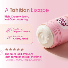 HAPPY CURVES deodorant application on skin
