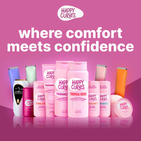 HAPPY CURVES Whole Body Deodorant back view with usage instructions