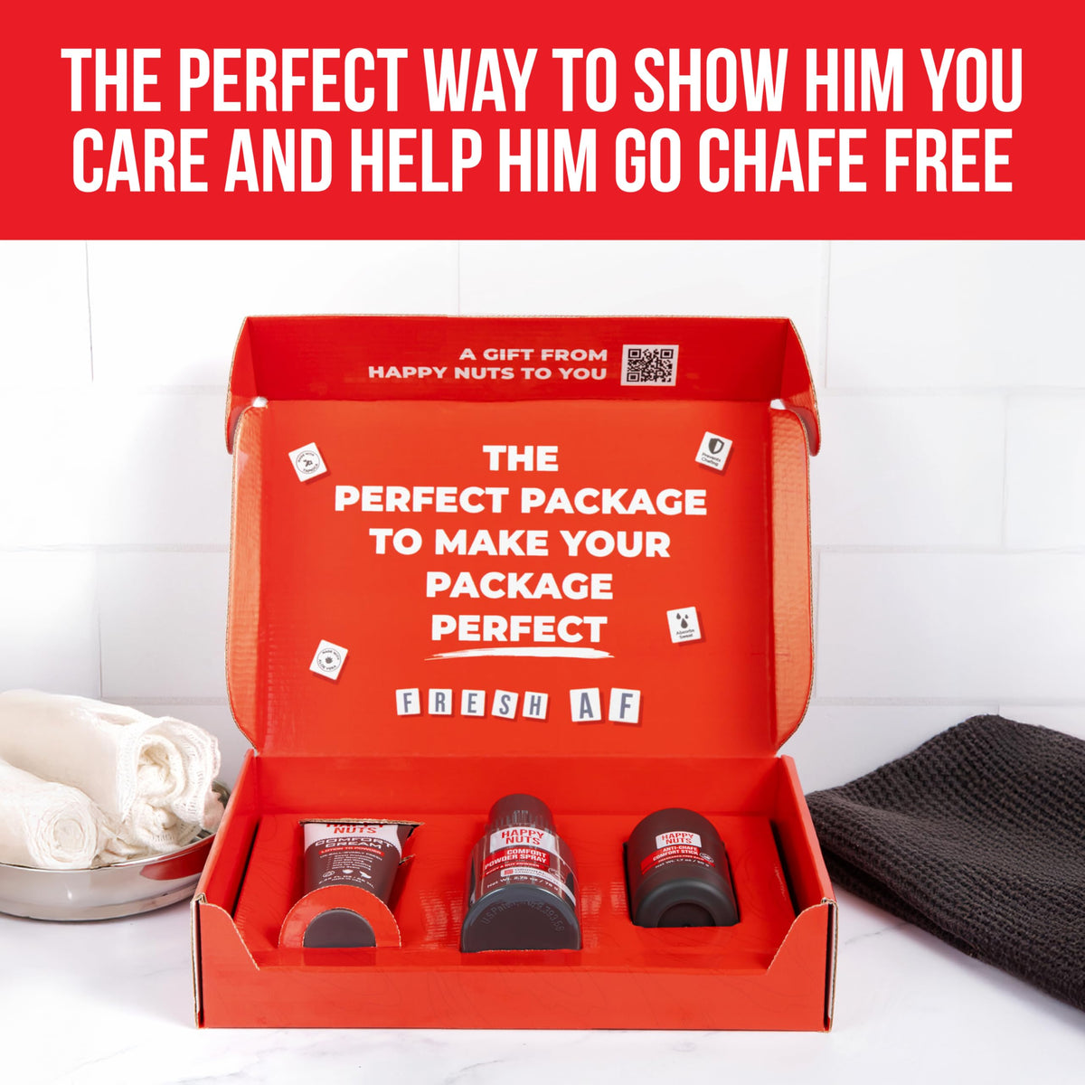 HAPPY NUTS Anti Chafing Comfort Stick application demonstration