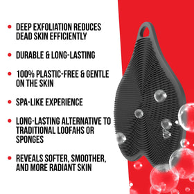 HAPPY NUTS Silicone Body Scrubber packaging