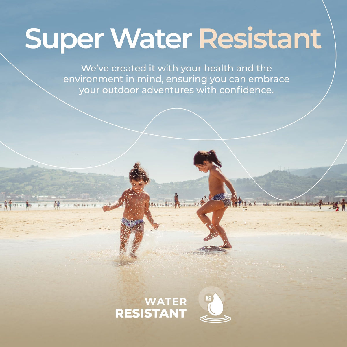 Happy Ocean Kids Reef Safe Mineral Sunscreen SPF 45 beside beach toys