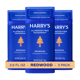 Harry's Aluminum Free Deodorant for Men - Redwood 3 Pack front view