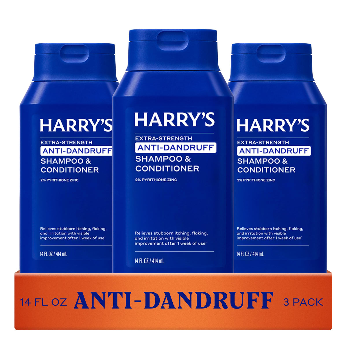 Harry's Anti-Dandruff Men's 2 in 1 Shampoo and Conditioner 14 oz front view