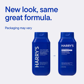 Harry's Anti-Dandruff Men's 2 in 1 Shampoo and Conditioner in a bathroom setting