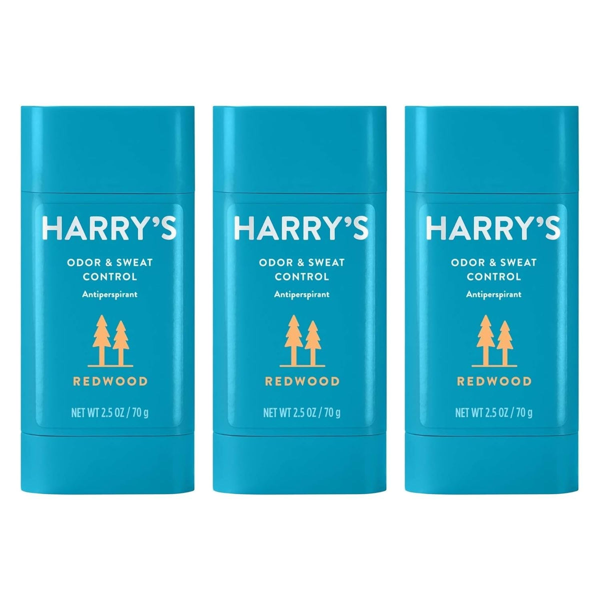 Harry's Antiperspirant Deodorant for Men - Redwood 3-pack front view