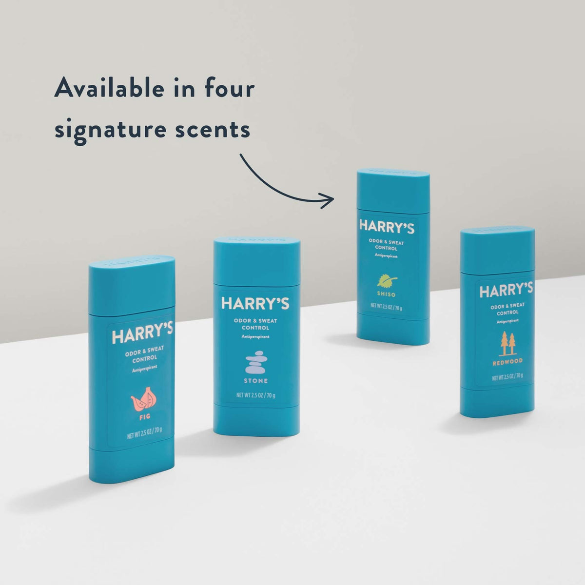 Harry's Antiperspirant Deodorant with a background of wood texture