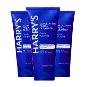 Harry's Exfoliating Face Wash for Men 3 pack front view