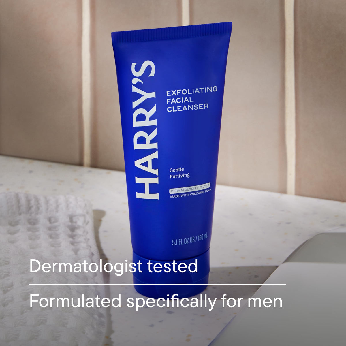 Harry's Exfoliating Face Wash for Men packaging details