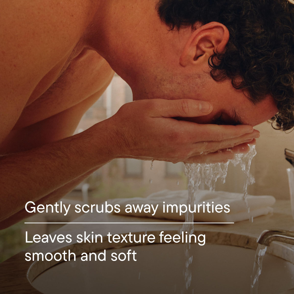 Harry's Exfoliating Face Wash lathering on skin