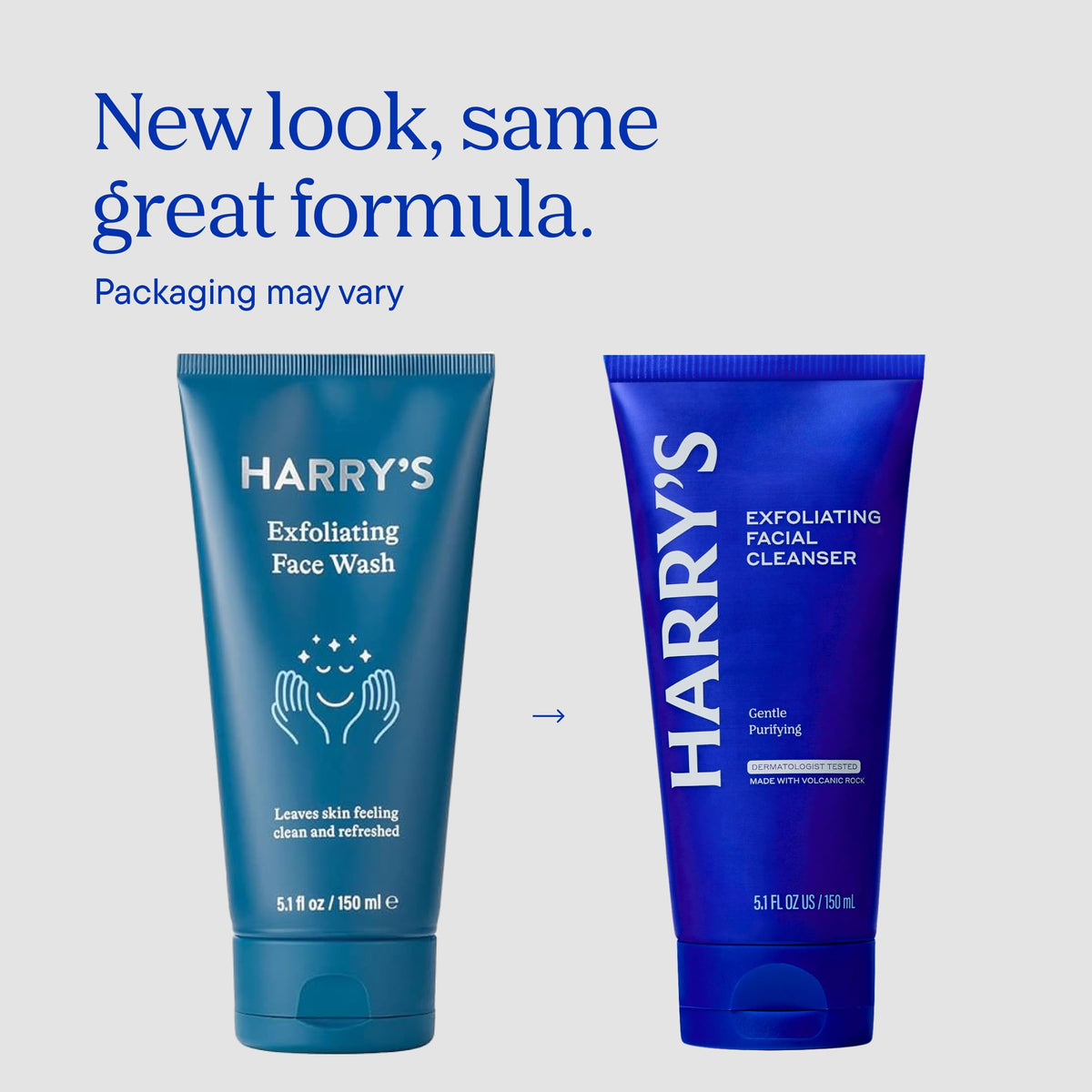 Harry's Exfoliating Face Wash showing volcanic rock texture